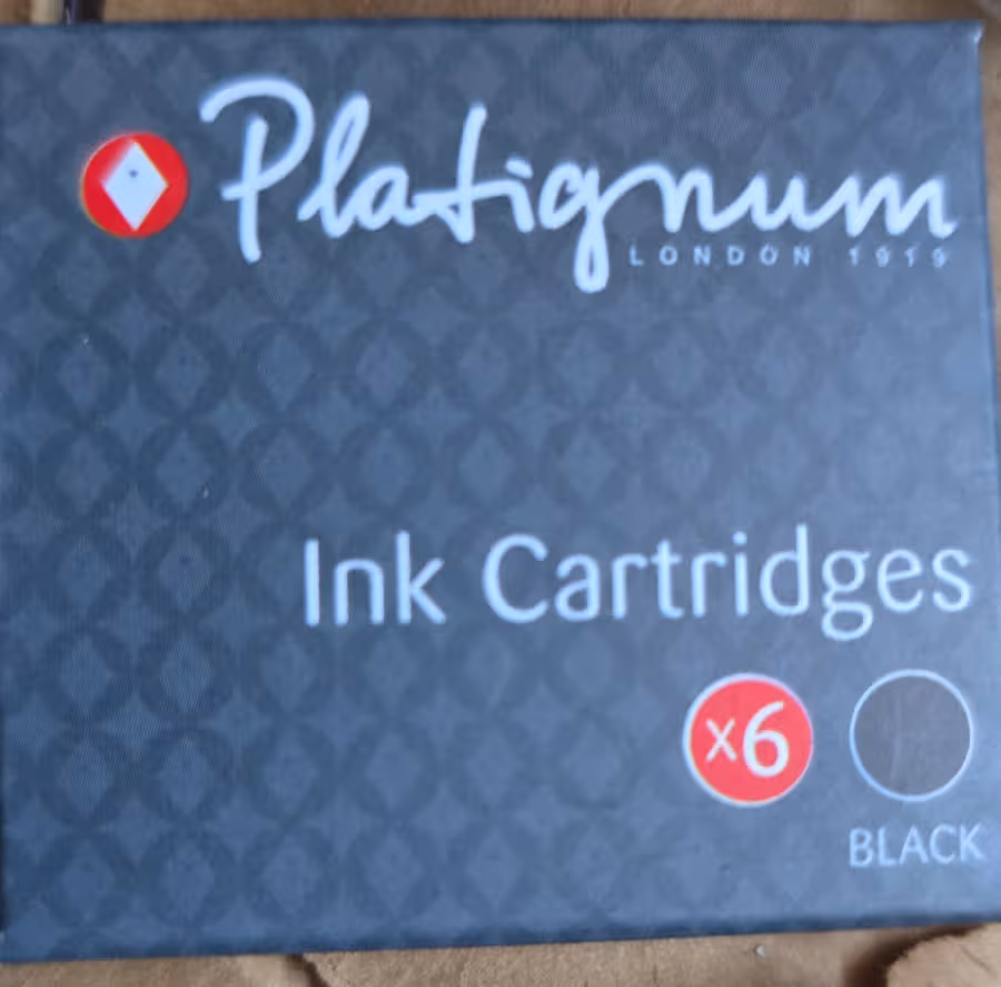 Platinum fountain pen black ink cartridges