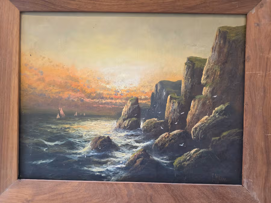 Magnificent and relaxing scenic oil by Frank Hider