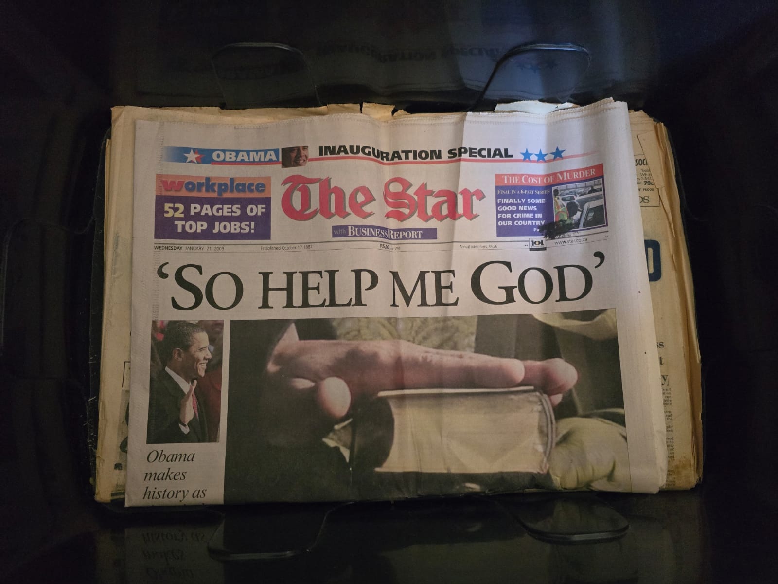 Newspaper: The Star So help me G-d - Obama