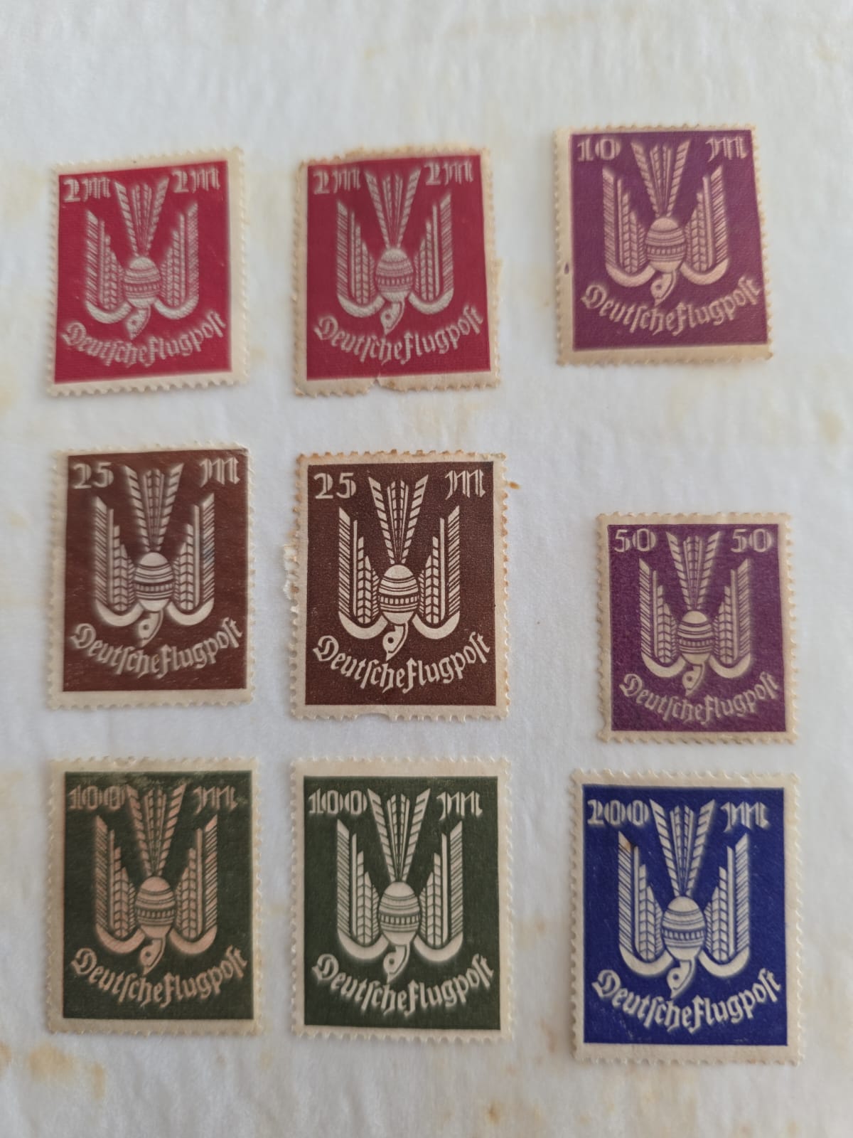 Stamp set: German airmail lot