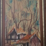 A Wande original. Beautifully framed. Mixed media